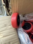 16pc Set Of Caster Wheels 3 x1   0 25  Bore Diam  Red Rubber Molded Over Plastic