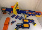 Nerf Longshot Dart Gun N-strike Complete Scope  4 Clips  Shield 2 Mavericks Jolt