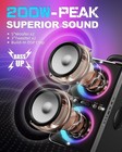 Yier Bluetooth Speaker  200w Loud Stereo With Big Bass  20 H Playtime  Led Light