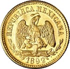 Mexico  Gold 5 Pesos 1892-zs Z  Zacatecas  Ngc Ms-63  Zavatecas Mint  Rare 