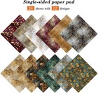 Golden Leaves Scrapbook Paper Pad 24 Sheets 6 X 6 Inch Vintage Patterned