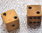 Old Butterscotch Bakelite  5 8  Dice -5 Dice