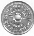 Sales Tax Token  Tax Commission  State Of Washington  22mm Aluminum Coin