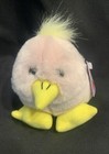 Vintage Swibco Puffkins Chirps Chick Plush Born 4 10 98  Pink Chick   Easter
