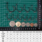 30 60pack Fishing Circle Hook 3x Strong In-line Hook Live Bait Hook Black Nickel