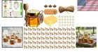 Stylish Mini Honey Jars With Personalization Stickers - 60 Pack For Parties