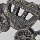 Vintage Pewter Horse   Carriage Buggy Mini Figurine 1 5 