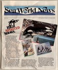 Seaworld Vintage 1987 Ticket Pass Sea World News   San Diego Leaflet Job Lot