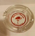 Rare vintage Fabulous Flamingo Las Vegas Nevada Round Glass Ashtray Red Logo 4  