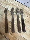 Set Of Four Primitive Forks Farmhouse Table Set Great Depression Era