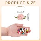 50 Pcs Mini Roses Bow 22mm Fabric Ribbon Roses For Crafts  Pink