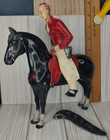 Vintage 1950s Hartland Plastics Black Horse Red Shirt Cowboy Champ