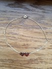 14k Yellow Gold Double Heart Anklet Bracelet 9 25  Long
