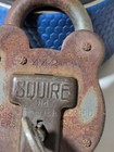 Vintage Squire Brass Lever Forged Steel Padlock With Key  Working 