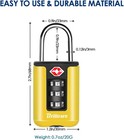 2 Pack Tsa Approved Luggage Locks  Combination Travel Padlock  2 Pack-yellow