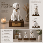 Personalized Pet Memorial Statue Urn     Custom Nameplate For Dog   Cat