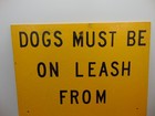 Vintage Wisconsin Dnr Pressboard Sign Dogs Must Be On Leash From April 15 July