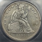 1859-o Seated Liberty Silver Dollar  1 Icg Au53