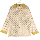 Vintage Sears Pajamas Mens Medium Yellow Geometric Print Perma-prest Set 70s Usa
