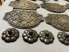 Antique Vintage  parts Lot   Metal Drawer Pulls Flowers And More