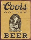 Coors Golden Vintage Bar Sign 8  X 12  Aluminum Metal Sign
