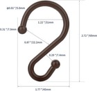 Metal Shower Curtain Hooks   set Of 12 Rings   rust Resistant S 12pcs  Bronze 