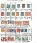 2  Old Stamp Pages France  Stamps Lot With    Overprints   grand Liban  Lebanon