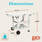 Loco Cookers Steel Tabletop Foldable Cart W condiment Holder  Chalk  open Box 