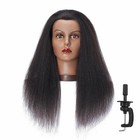 Afro Mannequin Head Human Hair Head Hairdresser African American Training