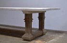 Hand Made French Style Farm Table Solid Pine Plank Top 10  - Usa Made