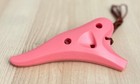 Focalink Osawa 12 Hole Soprano C Salmon Pink Abs Resin Ocarina - Great Gift 