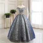 Stylish Long Ball Gown Dress Tulle Lace Formal Evening Prom Dress For Women