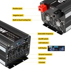 6000w Pure Sine Wave Power Inverter 12v To 120v 50hz 60hz Lcd 4socket Converter