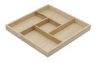 5 Section Wooden Trays     10     10  Square Organizers With Compartments   2 Pack