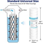1 5 10 20 30 50 Micron 10  X 2 5  String Wound Whole House Sediment Water Filter