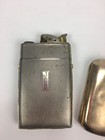 Pair Of Vintage Silver Plate Cigarette Cases - Evans With Lighter