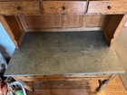 Antique 19th Century Possum Belly Hoosier Style Cabinet Zinc Work Surface