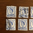 4d Stamp Queen Elizabeth Ii Portrait Blue Postage Revenue Lot Of 8