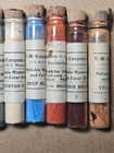 Lot Of 9 Vintage D m  Campana China Powder Paint Vials - See Below 