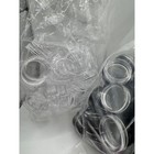 Bulk Empty Cosmetic Jars Clear And Black Lids With Spatulas Travel Sample Pots