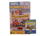 1980 Bonneville Salt Flats Racing Poster   Program Utah Land Speed Race Sign Art