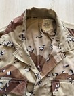 Vintage Military Field Jacket Chocolate Chip Camo Combat Coat Desert Storm Sz S