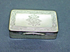 Antique Circa 1880 s Sterling Silver Snuff Box With Initials 51 4 Grams