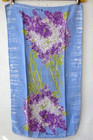 Vintage Linen Tea Towel Vera Neumann Lilacs Ladybug Logo Euc Blue Purple Green