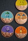 Pokemon Copper Set Pika Gengar Charm Bulb Squirtle Charizard Blastoise 1 Oz  999