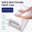 Hkylran King Size Pillows Set Of 2     Adjustable Cooling Hotel Bed Pillows  Zippe
