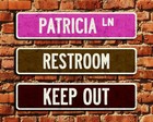 Personalized Metal Street Sign Vintage-style With Weathered Appearance - 4  X 18