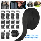 1 Inch 11 Yards Nylon Heavy Webbing Strap Set Plastic 25mm Buckle Slide Release