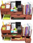 Large Adjustable Vintage Rustic Wooden Office Desk Organizer   Mail Cherry 1