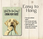 Yellow Lab Bathroom Sign Toilet Bath Labrador Golden Dog Funny Metal Tin Art